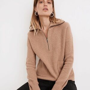 Madewell Glenbrook Half-Zip Pullover Wool Blend Sweater​​​
